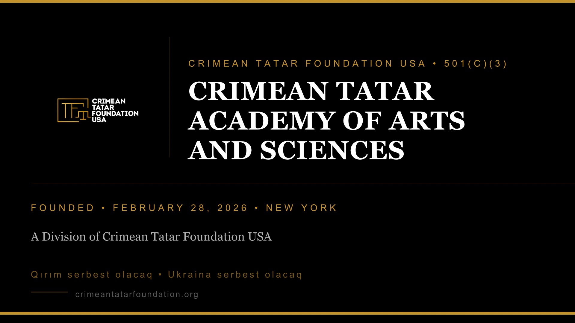 CTAAS of The Crimean Tatar Foundation USA